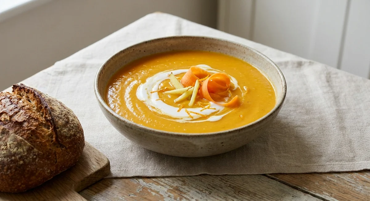 Gulerods- og ingefærsuppe