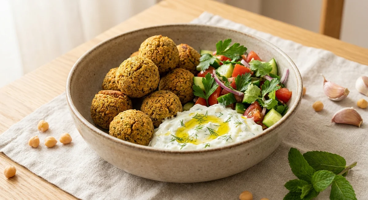 Falafel med hjemmelavet tzatziki