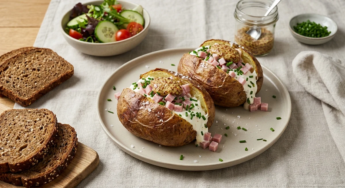 Bagekartofler med fyld
