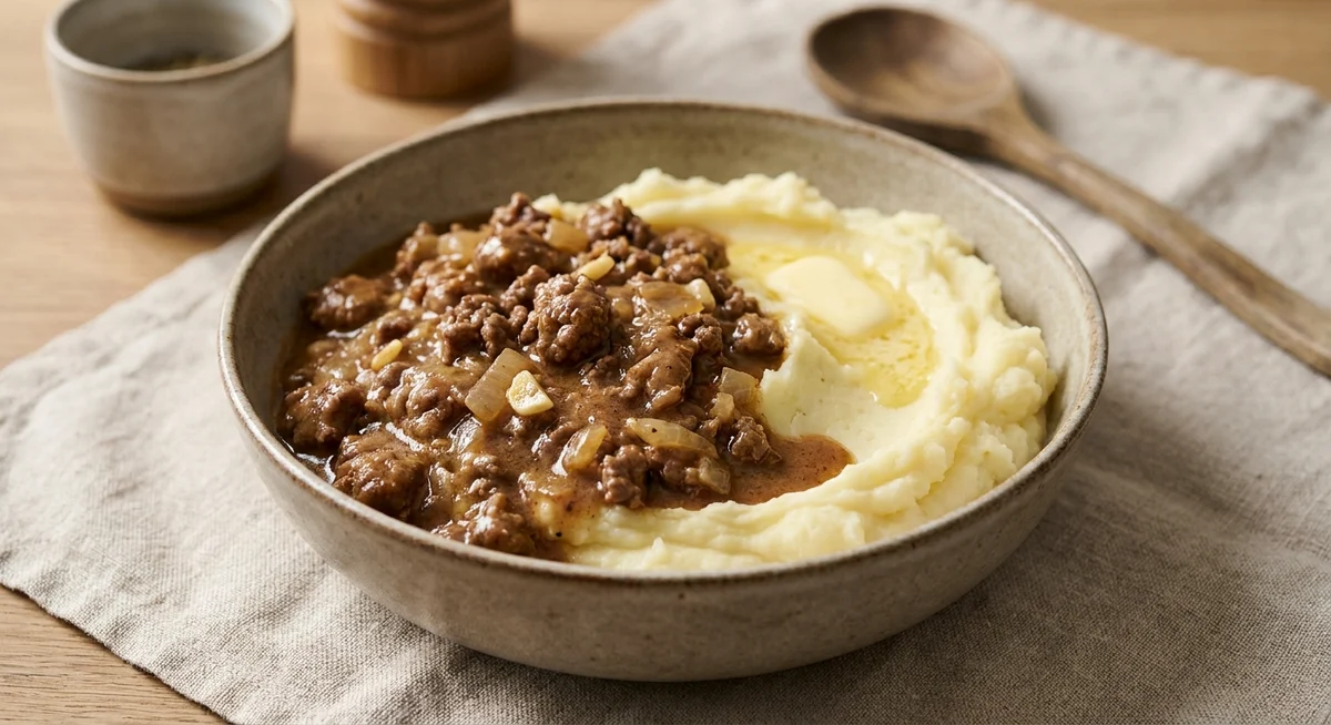 Millionbøf med kartoffelmos